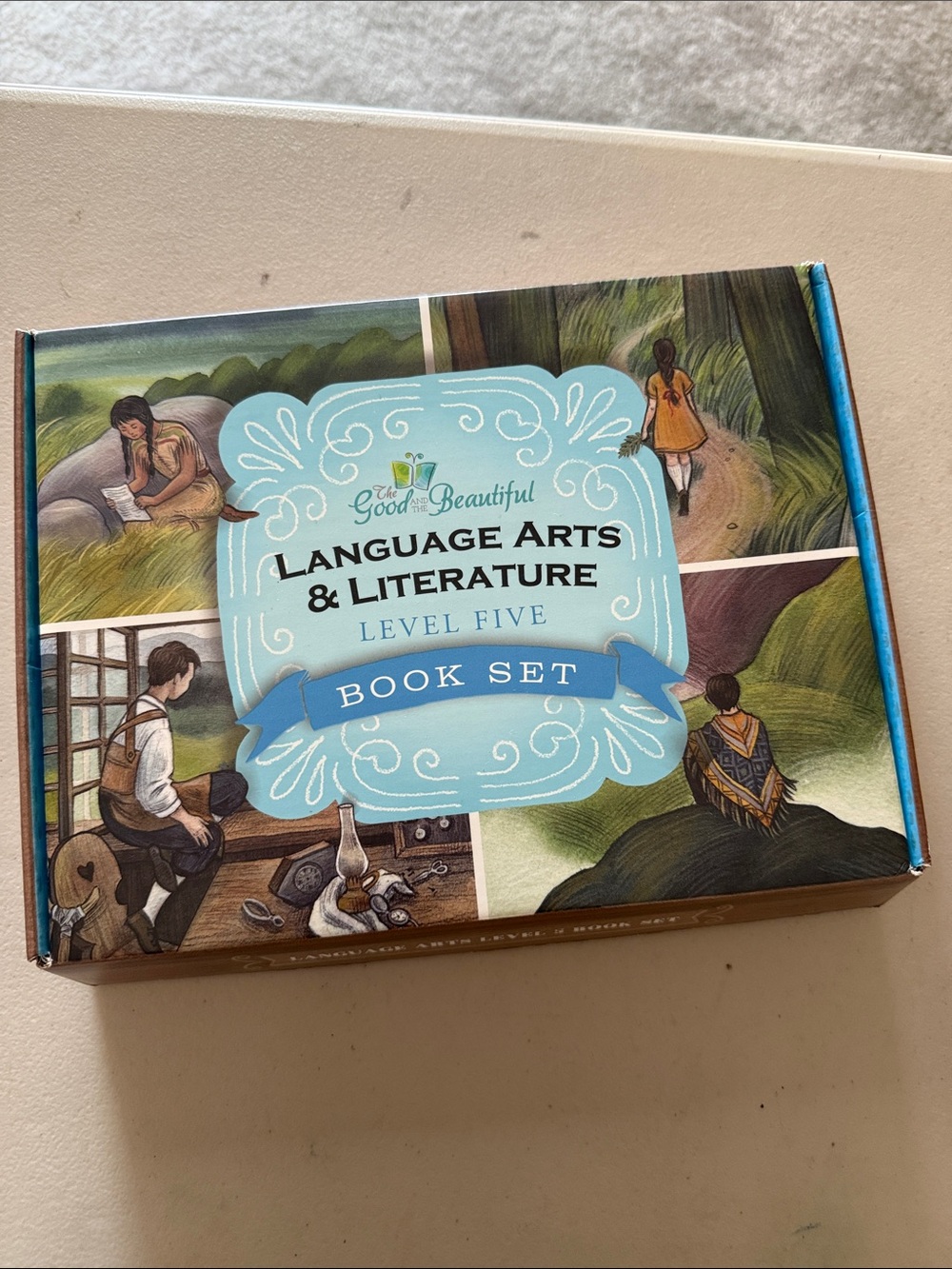 Good & Beautiful Language Arts & Literature Art Print - Light Blue
